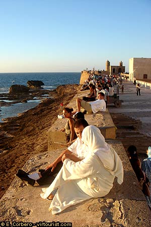 Essaouira, sun set from the Medina Walls