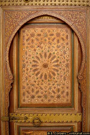 Marrakech, Bahia Palace, door
