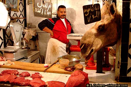 Meknes, meat stall