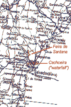 Map of Northeast Brazil