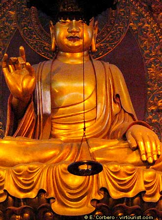 Hangzhou, Lingyin Temple, Sakayumini statue