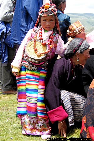 Litang Horse Festival, Tibetan girl