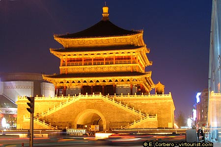 Xian, Bell Tower by night
